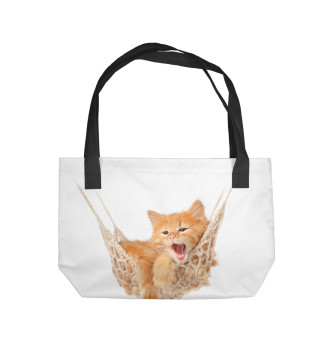 Пляжная сумка Котёнок в гамаке