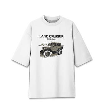 Мужская Хлопковая футболка оверсайз Land Cruiser FJ40 4X4