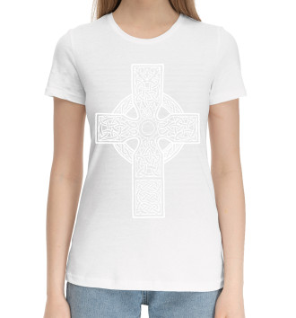 Хлопковая футболка Кельтика - кельтский крест