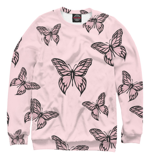 Свитшот Розовые бабочки для девочек 