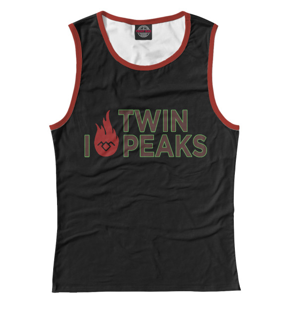 Майка I Love Twin Peaks для девочек 