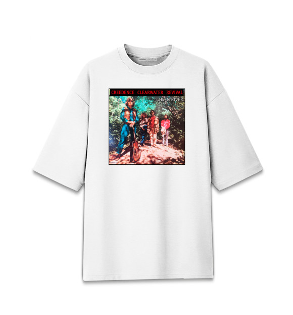 Мужская Хлопковая футболка оверсайз Creedence Clearwater Revival