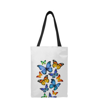 Сумка-шоппер Цветные бабочки