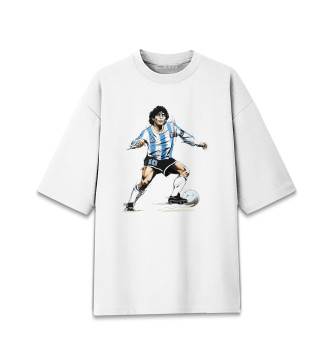 Хлопковая футболка оверсайз Diego Maradona