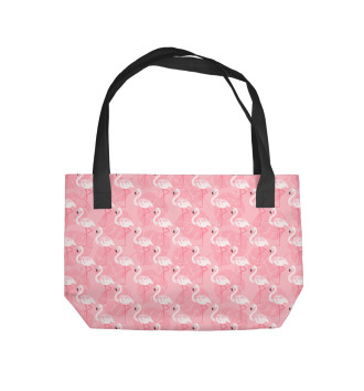 Пляжная сумка Розовый Фламинго