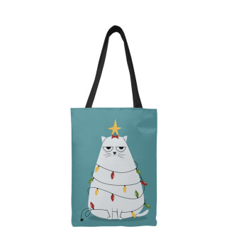 Сумка-шоппер Cute christmas cat