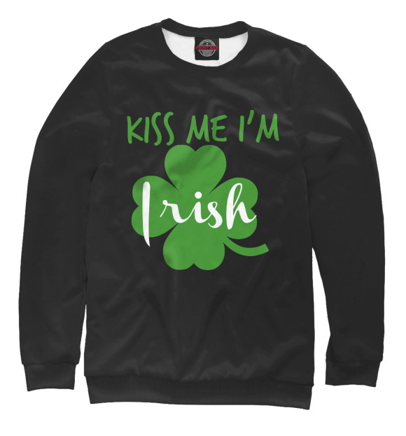 Свитшот Kiss me I'm Irish для девочек 