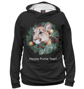 Худи для девочек Happy Puma Year!