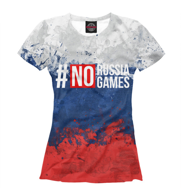 Футболка No Russia No Games для девочек 