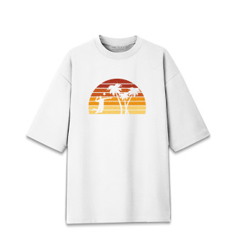 Женская Хлопковая футболка оверсайз Beach Volleyball