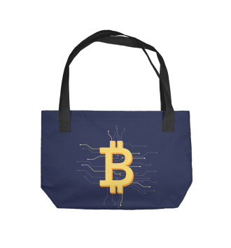 Пляжная сумка Криптовалюта биткоин