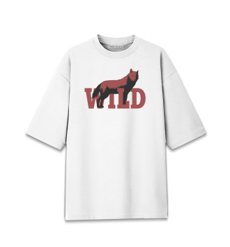 Женская Хлопковая футболка оверсайз Wild