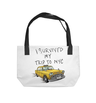 Пляжная сумка I survived my trip to NY city