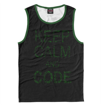 Майка для мальчиков Keep calm and code