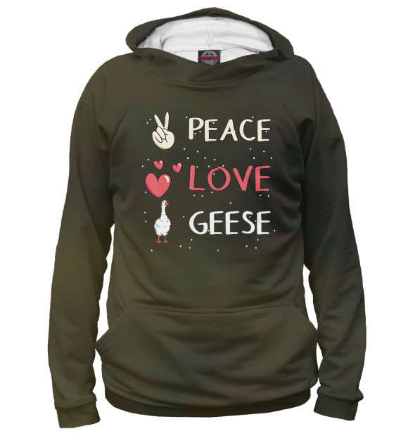 Худи Peace Love Geese для девочек 