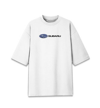 Хлопковая футболка оверсайз Subaru