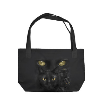 Пляжная сумка Черный кот