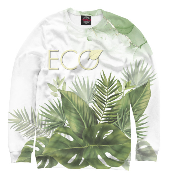 Свитшот ECO Friendly на фоне красивых растений для мальчиков 