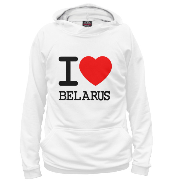Худи Я люблю Беларусь для девочек 