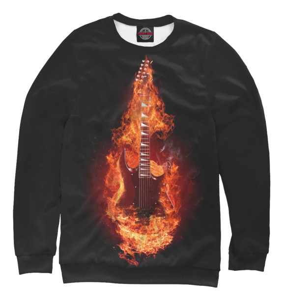 Свитшот Гитара в огне для мальчиков 