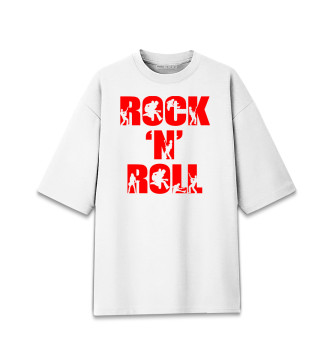 Женская Хлопковая футболка оверсайз Rock 'n' roll