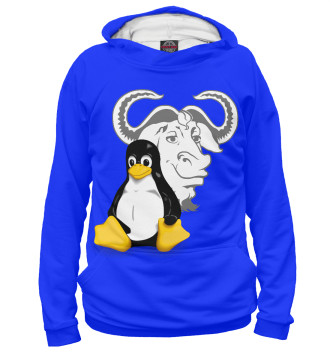 Худи GNU/Linux blue