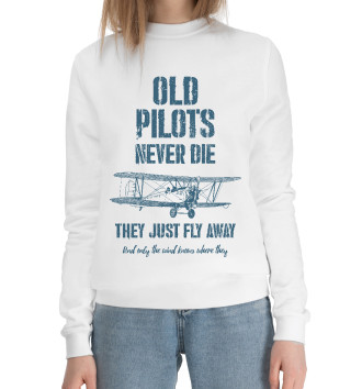 Хлопковый свитшот Старые пилоты не умирают