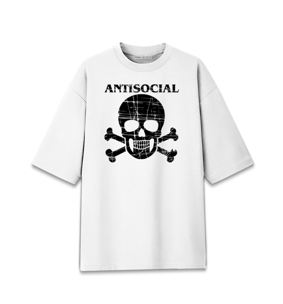 Мужская Хлопковая футболка оверсайз Antisocial