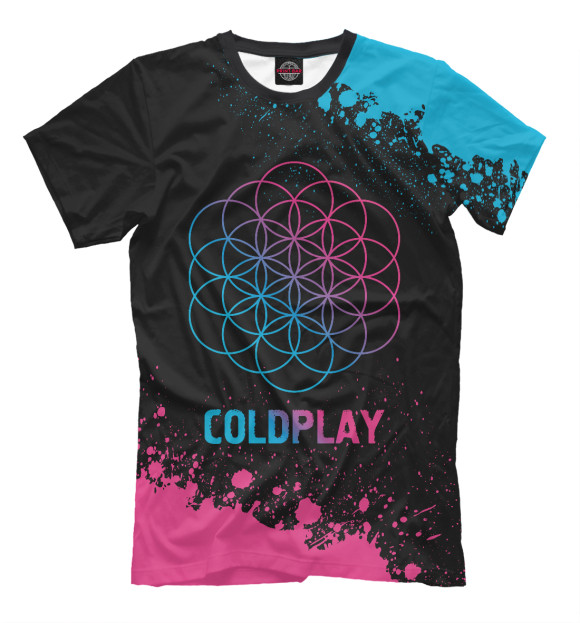 Футболка Coldplay Neon Gradient (colors) для мальчиков 