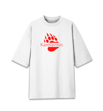 Мужская Хлопковая футболка оверсайз Karelavirus