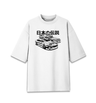 Хлопковая футболка оверсайз Японские Легенды. 240Sx, Skyline, 300ZX