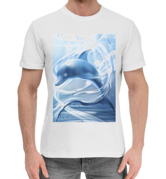 Хлопковая футболка Дельфин