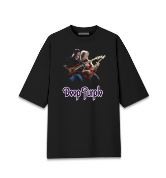 Женская Хлопковая футболка оверсайз Deep Purple