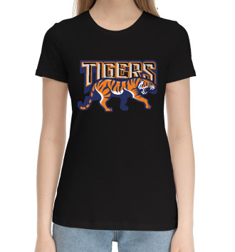 Женская Хлопковая футболка Tigers