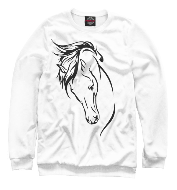Свитшот Лошадь на белоснежном фоне для девочек 