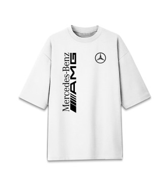 Женская Хлопковая футболка оверсайз Mersedes-Benz AMG