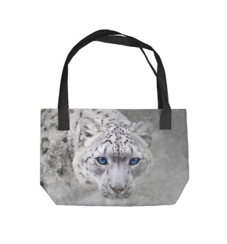 Пляжная сумка Леопард в снегу