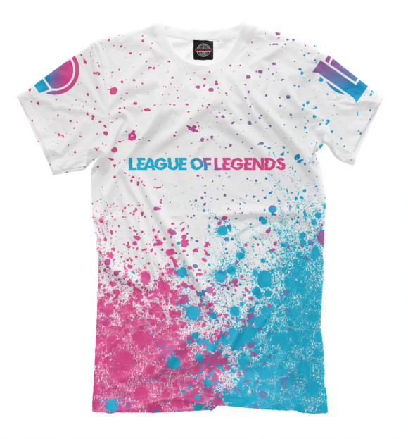 Футболка League of Legends Neon Gradient (splash) для мальчиков 