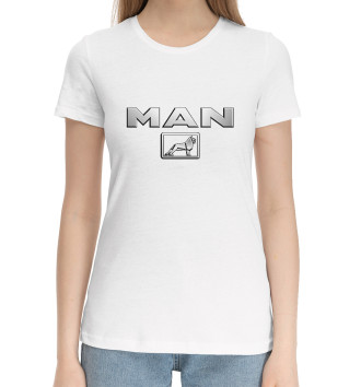Женская Хлопковая футболка MAN