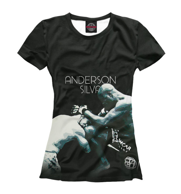Футболка Anderson Silva - Knee Kick для девочек 