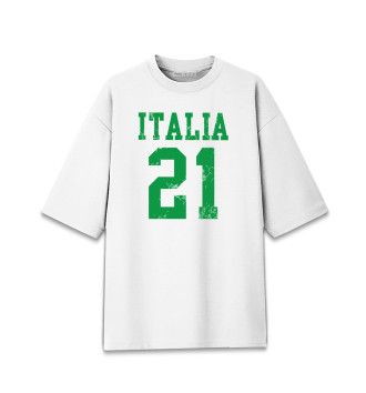 Хлопковая футболка оверсайз Italia 21