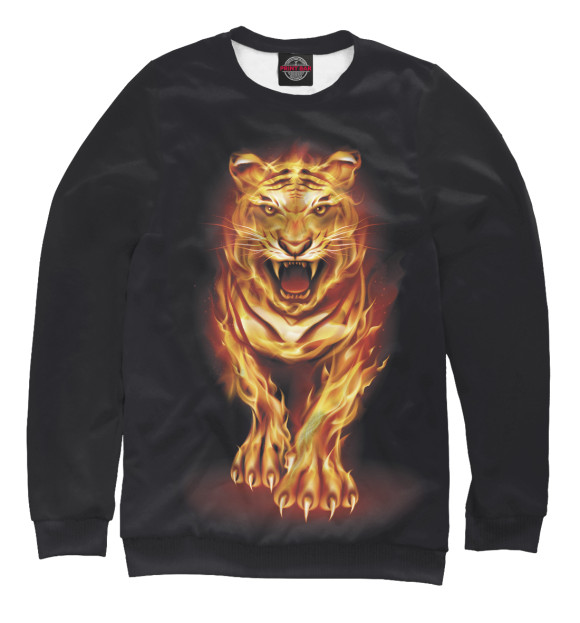 Свитшот Огненный тигр для мальчиков 