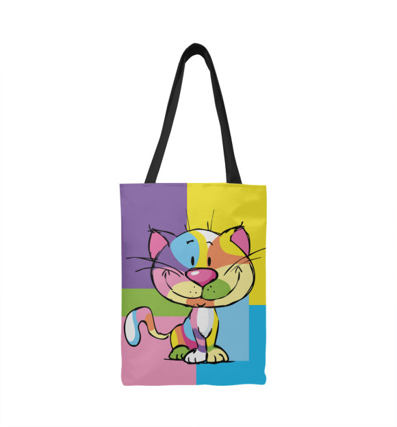  Сумка-шоппер Милый разноцветный котёнок