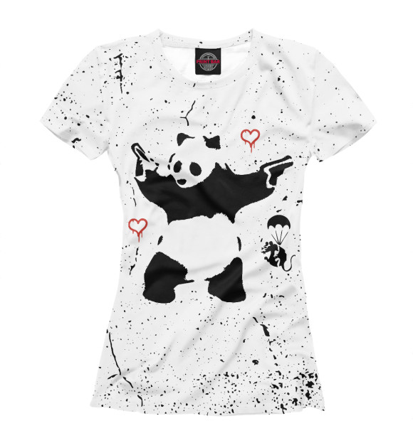 Футболка Banksy Бэнкси панда для девочек 