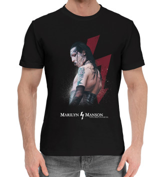 Мужская Хлопковая футболка Marilyn Manson Shock-Rock