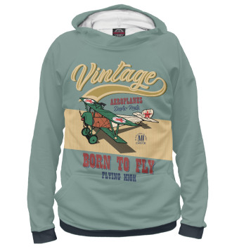 Худи для девочек Vintage Aeroplanes