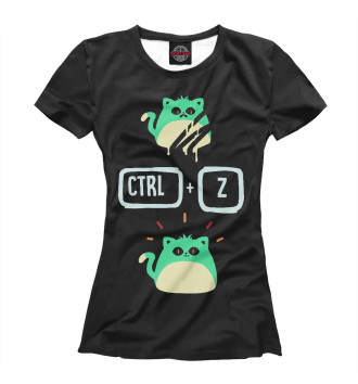 Футболка для девочек (Shortcat) Ctrl+Z