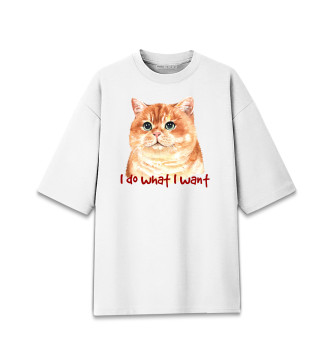 Хлопковая футболка оверсайз Коты
