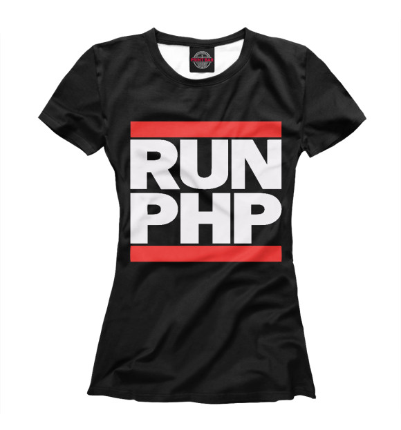 Футболка RUN PHP для девочек 
