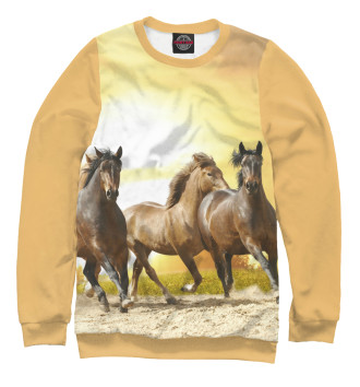 Свитшот для девочек 3 коня
